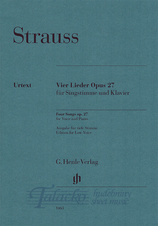 Vier Lieder Opus 27, tiefe Stimme